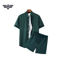 Ensemble chemise et short hawaïen pour homme, impression personnalisée, tenue décontractée de plage, 2 pièces, impression par sublimation de haute qualité, tricoté 220g