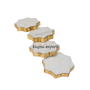 Round aluminum cheap <b>gold</b> <b>coaster</b> for tabletop use Most affordable and premium looking <b>coaster</b> for home and office use - Product Image 2