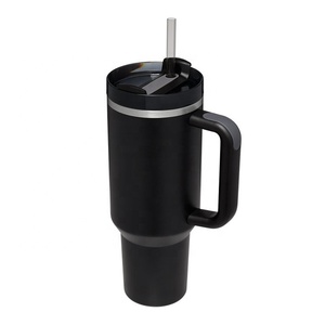Bleu royal H2.0 enduit de poudre sous le gobelet de 40oz avec botte et poignée <span class=keywords><strong>amovible</strong></span> pour graver au laser h2.0 Flowstate SS Cup - Product Image 1