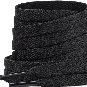 Lacets plats bleus 8mm pour baskets Lacets en polyester Lacets décoratifs - Product Image 3