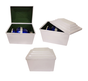 Vault Adult Urns With White Powder Coat Manufacture & Supplier of Modern Brass <b>Keepsake</b> Urns With <b>Boxes</b> - Product Image 1
