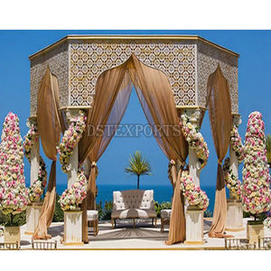Mandap Marroquí para Bodas al Aire Libre, Estructura de Metal con Tallado a Mano y Corte Láser, Decoración para Eventos en Australia - Product Image 3