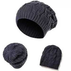 Buy Slouchy <b>Winter</b> Beanie <b>Hats</b> for <b>Men</b> & Women Over sized Long Slouch Beanie Cap Street wear waffle Cap - Product Image 5
