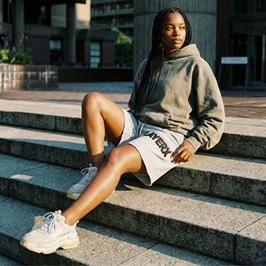 Women French Terry Bermuda <b>Shorts</b> Regular Fit Distressed Gym Sports Casual Eco-Friendly Breathable Hip Hop <b>Y2K</b> Manufacturer Bulk - Product Image 5