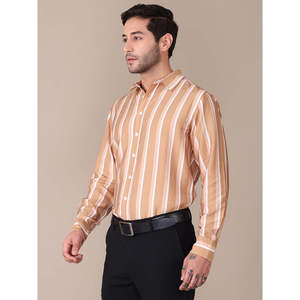 Amanush <b>Men's</b> Striped Print Nylon Casual Shirt Spread Collar Full Sleeve Breathable Fabric Summer Wear <b>Mens</b> Wear Shirts - Product Image 3