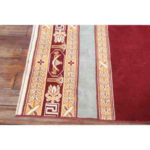 Turkish <b>Runner</b> Rug, 2.1x7 ft Vintage Rug, <b>Red</b> Patchwork Wool Rug - Product Image 5