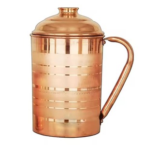 Jarra de cobre puro de alta calidad para agua potable, ligera y portátil con elegante acabado brillante para uso diario - Product Image 3