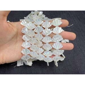 ลูกปัดเปลือกหอยมุกครึ่งวงกลมสีขาวสำหรับทำเครื่องประดับ - Product Image 2