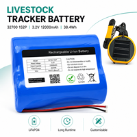 Batterie au lithium LiFePO4 3.2V 12000mAh 32700 pour clôture électrique, élevage, agriculture intelligente, longue autonomie, vente en gros