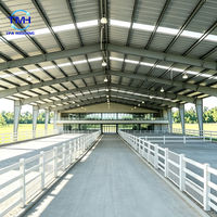 Structure en acier préfabriquée pour manège équestre, arène d'entraînement équestre intérieure personnalisée, bâtiment agricole en métal