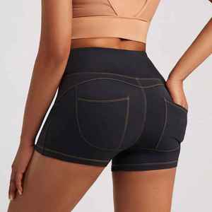 Hot Women's High Waisted Biker Shorts Denim Fitness Sport Bottom Pocket Yoga Tennis Running Pilates Work Pants-Spandex/Nylon - Product Image 6