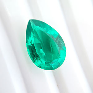 Esmeraldas cultivadas en laboratorio colombianas, piedras preciosas sueltas cortadas en pera para diseñadores de joyas, tamaños disponibles - Product Image 4