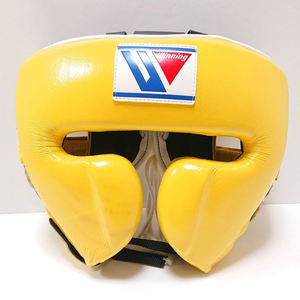 Protector de cabeza ganador de cara abierta de cuero de vaca genuino de calidad superior, equipo de lucha de boxeo, protectores de cabeza de sparring ganadores - Product Image 1