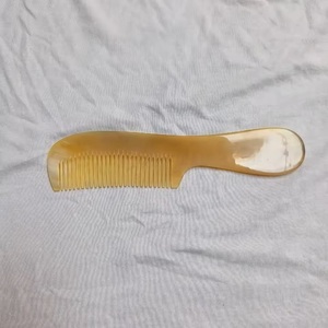 Peine de barba de cuerno de búfalo natural hecho a mano antiestático, tamaño de bolsillo, ecológico - Product Image 3