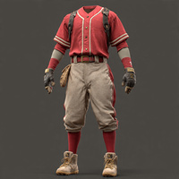 Ensemble de maillots de baseball personnalisés à manches courtes, séchage rapide, taille élastique, respirant, 100 % polyester, avec nom d'équipe, hauts et bas