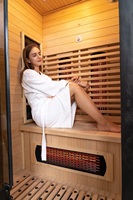 Nouvelle conception de sauna infrarouge intérieur à vapeur pour 2 personnes, sauna infrarouge en bois de cèdre, hammam