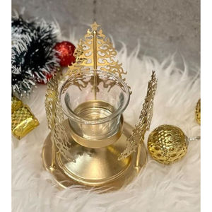 Bougeoir décoratif de table vintage bougeoir votif de vacances bougeoir en métal de qualité supérieure pour décor festif - Product Image 3