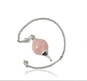 Meilleure qualité Offre Spéciale naturel Rose Quartz pierre Dowser pendule cristal pierre Dowser pendule - Product Image 1