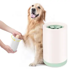 Neue Design Outdoor tragbare Hunde pfote Waschmaschine weichen Silikon Hunde pfote Reiniger Tasse