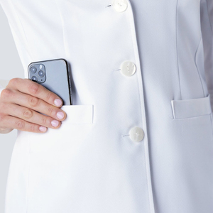 2024 bata de laboratorio blanca de manga completa diseño de alta calidad para Hospital gran oferta uniformes Unisex impresos de talla grande características mujeres hombres - Product Image 5