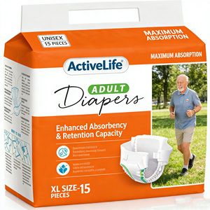 حفاضات للكبار فائقة السماكة للجنسين، حفاضات ماصة للبالغين، حفاضات للكبار يمكن التخلص منها - Product Image 2