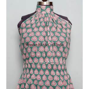 Robe midi décontractée d'été pour femme 100 % coton pur, style ethnique occidental, manches courtes, écologique, unie, numérique - Product Image 1