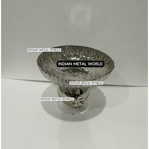 Bol de service à chocolat en métal argenté fait à la main vaisselle bonbons noix bol de service Design Antique hôtel Ware bols - Product Image 5