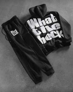 ชุดเสื้อผ้าสตรีทแวร์พิมพ์ลายโลโก้แบบพัฟพร้อมกางเกงขายาวและเสื้อฮู้ด 2 ชิ้น ชุดวอร์ม ชุดออกกำลังกาย สำหรับผู้ชาย - Product Image 1