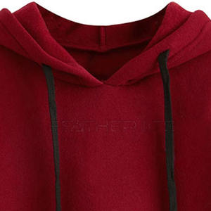 Logo personnalisé Crop Top Hoodies pour femmes Nouveau design décontracté doux en coton tricoté hiver recadrée à capuche imprimé - Product Image 4