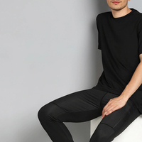 T-shirt noir sans manches pour homme, en mélange polyester/coton écologique, séchage rapide, style urbain, tissu respirant, prix de gros