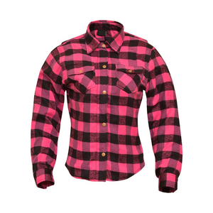 Camiseta de Motociclista Unisex para Interior, Rosa y Negra, con Protección CE, Talla Grande, 210GSM, Algodón Ignífugo de Secado Rápido - Product Image 3