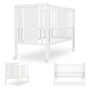 Lit bébé Bear Basic Model 60x120 en bois, fonction co-sleeping, transformable en bureau pour bébés et enfants - Product Image 1