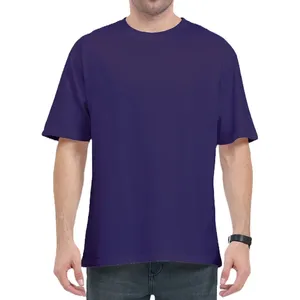 Camiseta de algodón 100% para hombre de talla grande, precio de descuento, de gran tamaño 220GSM, personalizable, lavado ácido, bordado, Logo, ropa larga - Product Image 3
