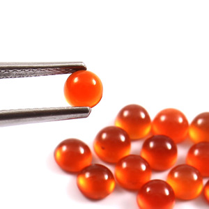 8X8MM AAA พลอยคาร์เนเลียนธรรมชาติทรงกลมหลังแบนปรับเทียบอัญมณีหลวมกึ่งมีค่าเครื่องประดับทำขายส่งจำนวนมาก - Product Image 2