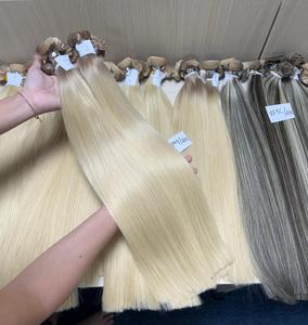 ผมต่อแบบเทปพันผมมนุษย์ผมตรงสีบลอนด์ธรรมชาติแบบ100% - Product Image 3