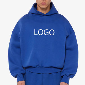 Sudadera con capucha en blanco gruesa de lana de lujo 500 Gsm para hombre, venta al por mayor, Sudadera con capucha personalizada de gran tamaño, sudaderas con capucha recortadas de peso pesado cuadrado de algodón - Product Image 2