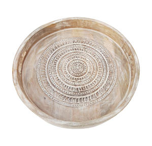 Plateaux en bois de forme ronde Bois de manguier naturel Conception personnalisée pour Restaurant et Hôtel Fourniture Cuisine Table à manger Plateau décoratif - Product Image 6