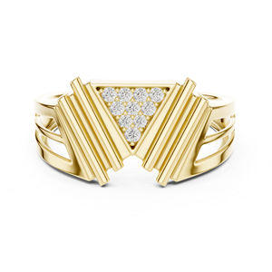 Anillo de Oro Rosa de 14K con Diamante Cultivado en Laboratorio, Corte Redondo, para Mujer |   A la moda |   Ropa de Fiesta |   0.12 Quilates Certificado por IGI |   3.25g - Product Image 3