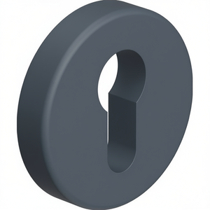 HEWI 306.23PBKN 90 Plastic Round <b>Key</b> Rosette 90 Escutcheon 10.5mm Thickness PZ Round <b>Key</b> <b>Chain</b> - Product Image 3