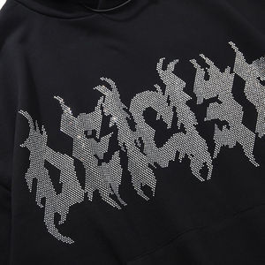 OEM Services Casual hommes sweats à capuche et sweat-shirts strass personnalisé unisexe surdimensionné fabricant de vêtements sweats à capuche hommes 2025 - Product Image 4