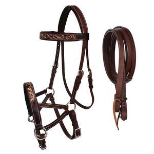 Brida de cuero de caballo personalizada con cristales acolchados fabricante en Pakistán - Product Image 4