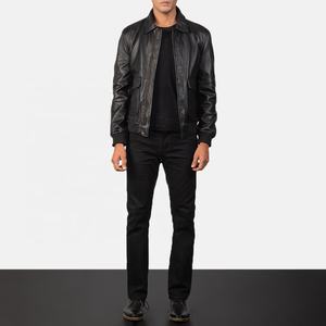 Veste d'hiver pour homme en cuir d'agneau 100% véritable, sur mesure, coupe ajustée, moto, décontractée, haute qualité, veste plus pour homme - Product Image 2