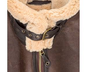 Chaqueta de Cuero B3 Shearling Estilo Aviador RAF, Chaqueta de Piel de Oveja, Chaqueta Bomber de Moda Vintage, Chaqueta de Cuero Genuino - Product Image 4