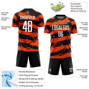 Uniformes de football disponibles en designs personnalisés tissu extensible respirant coutures solides résistance à l'humidité et finition athlétique - Product Image 5