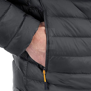 Veste d'hiver matelassée pour homme à contraste de couleurs au design unique avec logo à l'avant Couleurs personnalisées respirantes et écologiques - Product Image 5