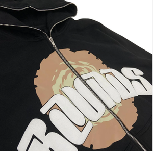 100% Cotton Men's Full <b>Zip</b> Us Custom Puff Printed Design Hoodie Mens <b>Cropped</b> <b>Zip</b> <b>up</b> Hoodie - Product Image 2