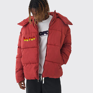 Chaqueta de Invierno con Capucha de Poliéster Ligera y Cálida Personalizada, Chaqueta Acolchada de Algodón Transpirable con Cremallera, Chaquetas de Plumón para Hombre en Venta - Product Image 3