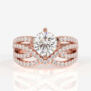 Round Cut Moissanite Diamond <b>Cocktail</b> <b>Ring</b> with 14k <b>Gold</b> Elegant and Luxurious Jewelry Accessory - Product Image 6