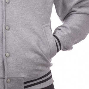 Veste universitaire en molleton pour homme à manches longues avec logo personnalisé sur le devant - Respirante, écologique, style streetwear d'hiver, service OEM - Product Image 6