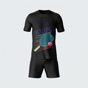 Uniforme de Pickleball Unisex de Manga Corta de Secado Rápido, Ropa Deportiva para Todas las Temporadas, Cuello Redondo Transpirable que Absorbe la Humedad - Product Image 5